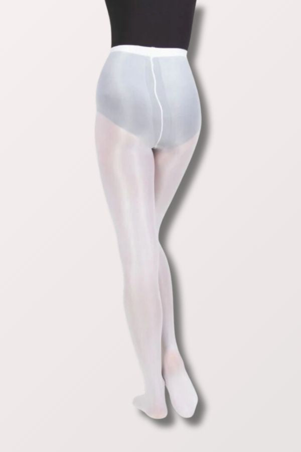 Adult Ultra Shimmery Footed Dance Tights White Body Wrappers A55 New York Dancewear