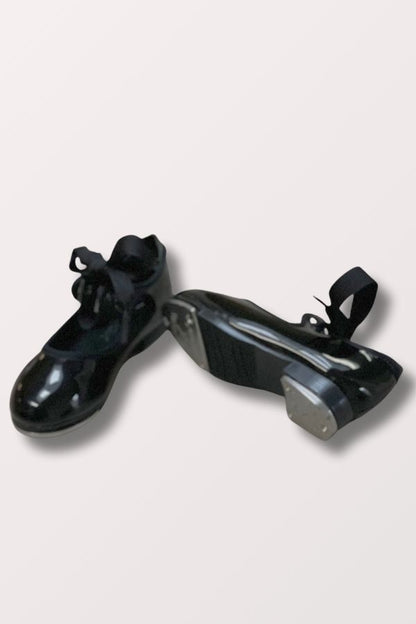 Black Patent Children's Shuffle Tap Shoes at NY Dancewear