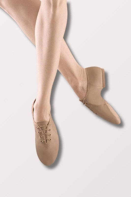 Bloch Adult Jazzsoft Lace Up Jazz Shoes in Tan Style S0405L at New York Dancewear Company