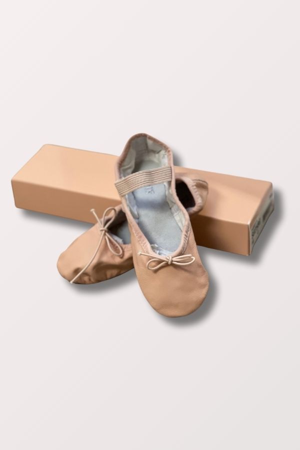 Bloch Dansoft II Leather Split Sole Childrens Ballet Shoes in Theatrical Pink at NY Dancewear