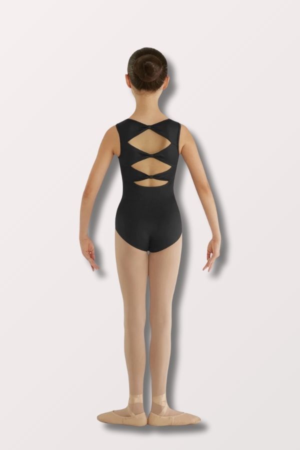 Girls Bow Back Leotard by Bloch in black at NY Dancewear