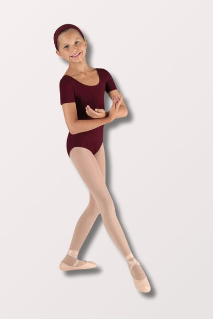 Bloch Girls Burgundy Short Sleeve Leotard CL5402 at NY Dancewear