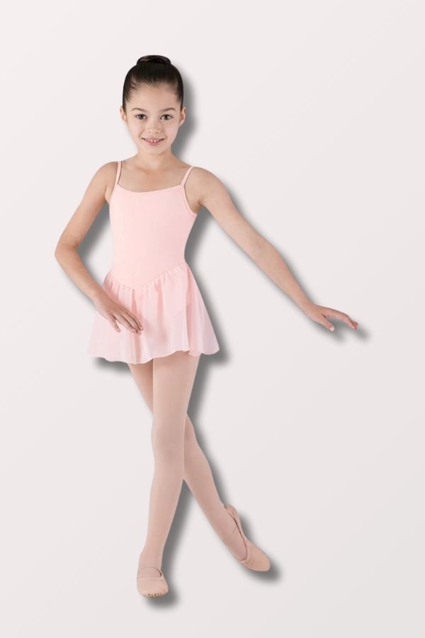 Bloch Girls Skirted Camisole Leotard Dress in Light Pink Style CL3977 at New York Dancewear Company