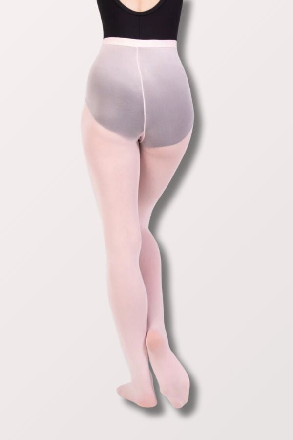 Body Wrappers Adult Knit Waist Total Stretch Footed Dance Tights in Light Pink Style A80 at New York Dancewear Company