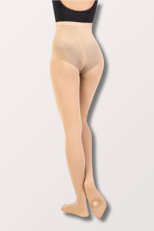 Body Wrappers Adult Total Stretch Convertible Dance Tights with Elastic Waistband in Jazzy Tan Style A31 at New York Dancewear Company
