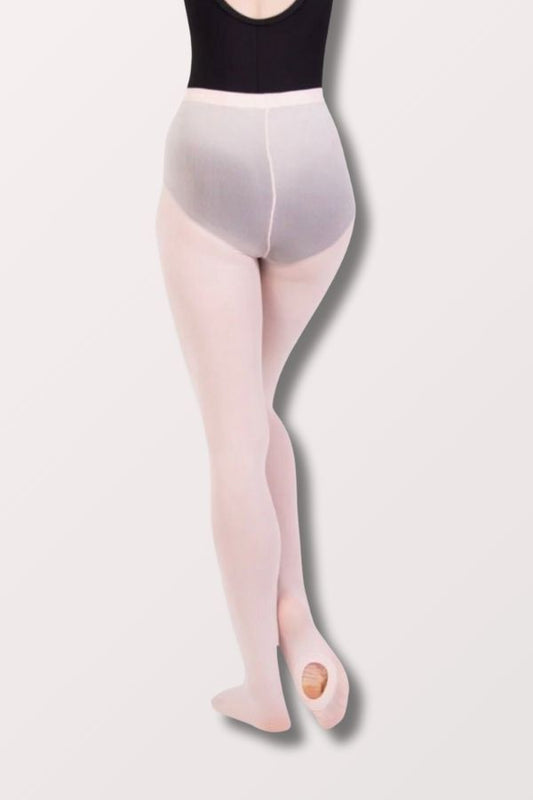 Body Wrappers Adult Total Stretch Convertible Dance Tights with Elastic Waistband inTheatrical Pink Style A31 at New York Dancewear Company