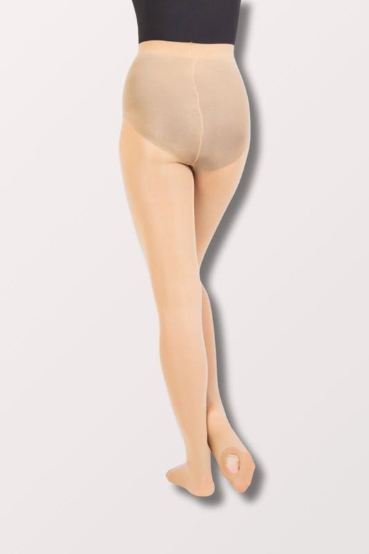 Body Wrappers Adult Total Stretch Convertible Dance Tights with Knit Waistband in Jazzy Tan Style A81 at New York Dancewear Company