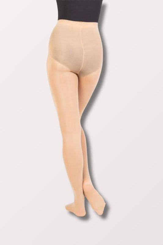 Body Wrappers Children's Footed Dance Tights with Self Knit Waist in Jazzy Tan Style C80 at New York Dancewear Company