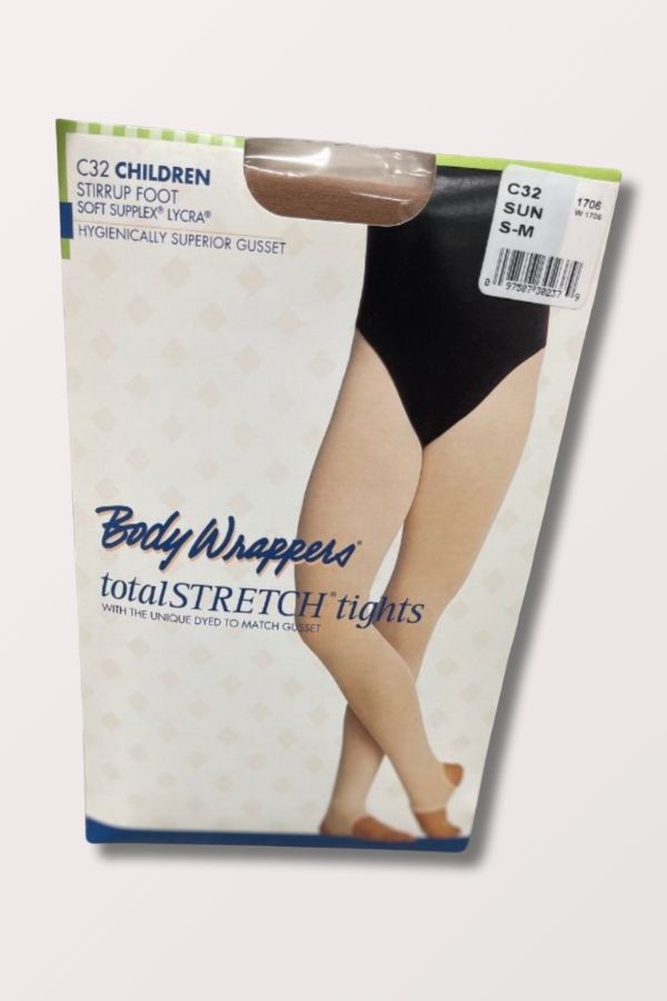 Body Wrappers Children's Stirrup Tights in Suntan Style C32 at New York Dancewear Company