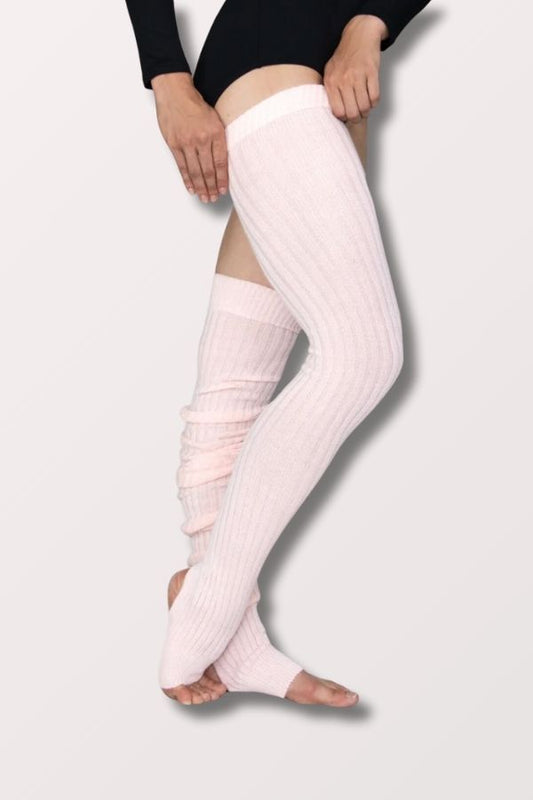 Body Wrappers Extra Long Stirrup Leg Warmers in Light Pink Style 92 at New York Dancewear Company