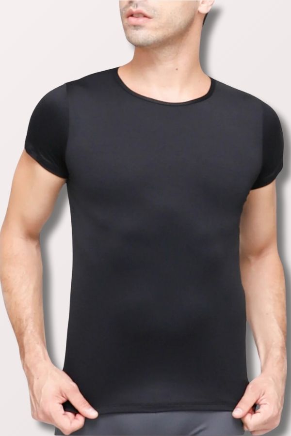 Body Wrappers Mens Prowear Dance Shirt in Black Style M400 at New York Dancewear Company