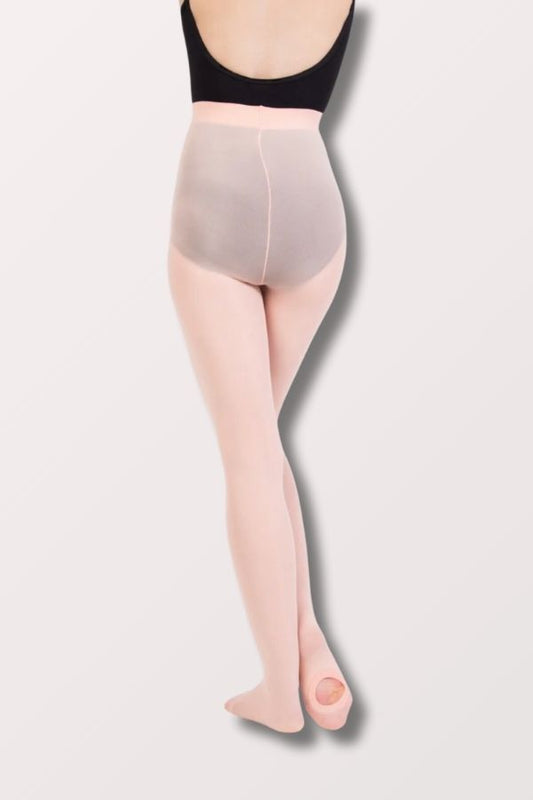Body Wrappers Adult Total Stretch Knit Waist Convertible Tights in Ballet Pink Style A81 at New York Dancewear Company