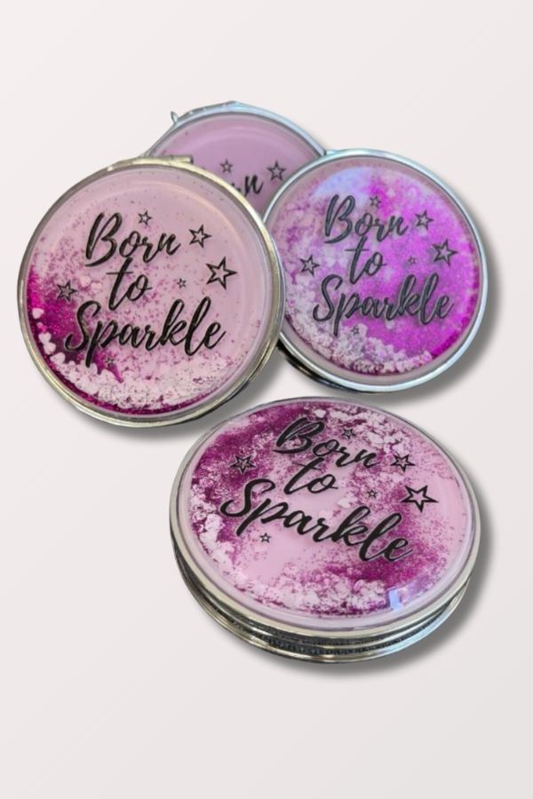 Born to Sparkle Glitter Compact Mirror for Dance Bag at New York Dancewear Company