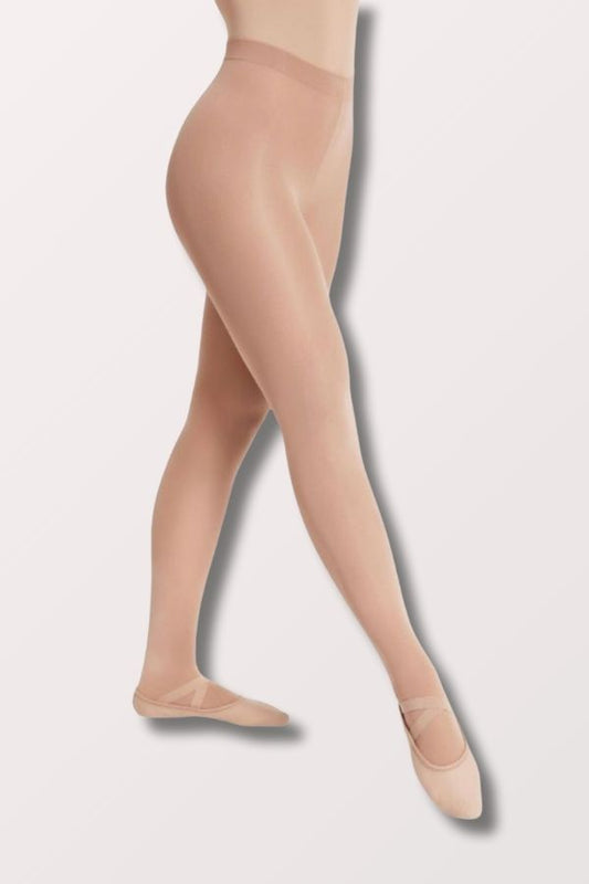Capezio Adult Ultra Soft Transition Dance Tights with Self Knit Waistband in Suntan Style 1916 at New York Dancewear Company