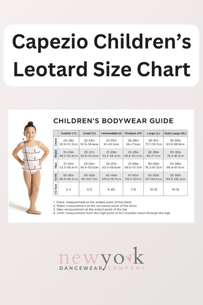 Capezio Children's Leotard Size Chart at NY Dancewear