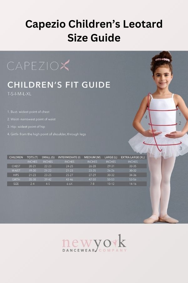 Capezio Children's Leotard Size Guide