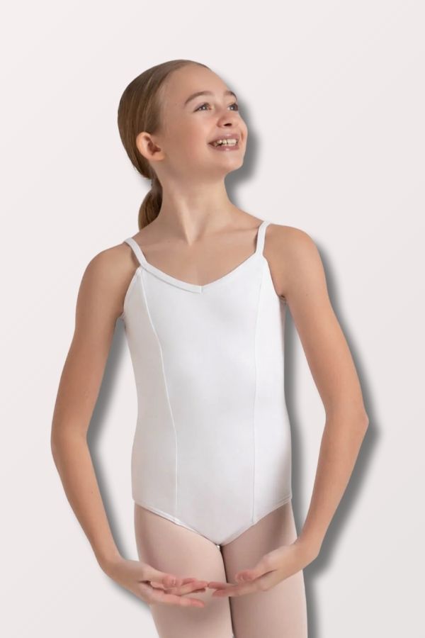 Capezio Children's Princess Seamed Camisole Leotard in White Style CC101C at New York Dancewear Company