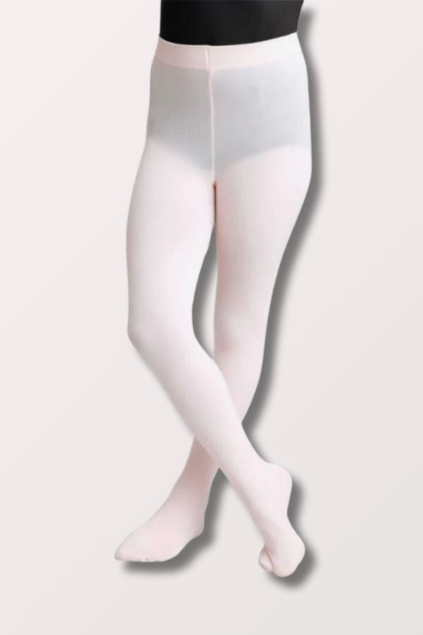 Capezio Children's Ultra Soft Footed Dance Tights with Self Knit Waistband in Ballet Pink Style 1915C at New York Dancewear Company