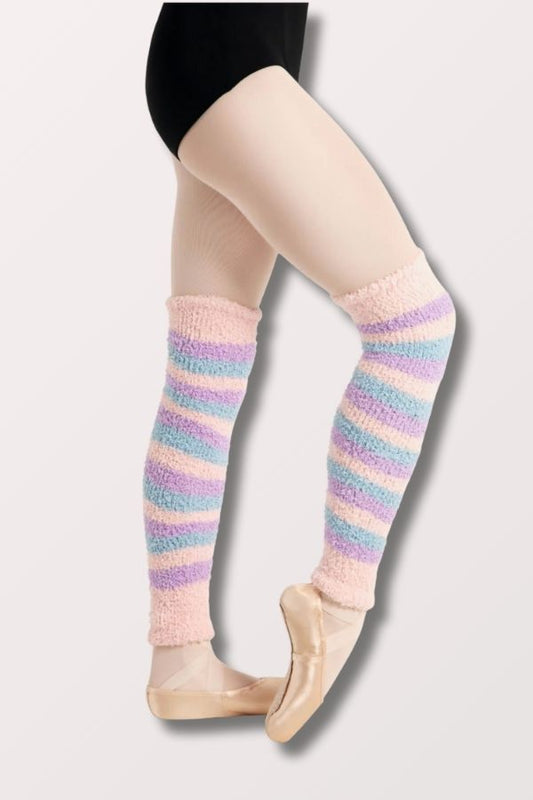 Capezio Harmonie 18 Inch Striped Pamper Leg Warmers in Pink Stripe Style CK10984W at New York Dancewear Company