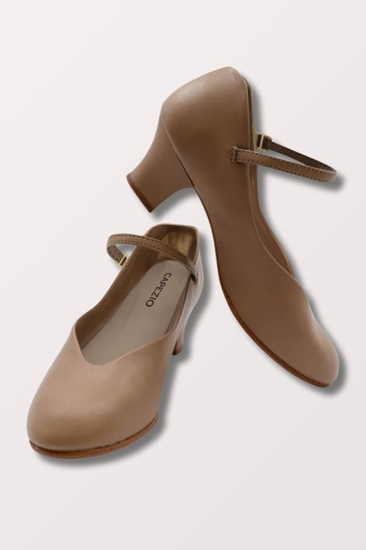 Capezio Jr Footlight Character Shoes in Caramel Style 550 at New York Dancewear Company