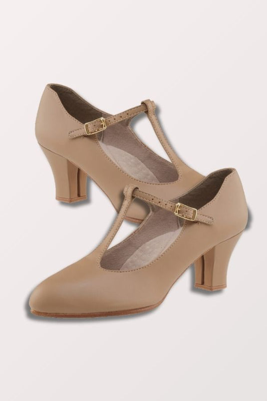 Capezio Jr Footlight T-Strap Character Shoes in Caramel Style 750 at New York Dancewear Company