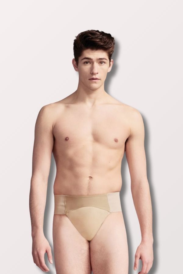 Capezio Men's Quilted Cotton Panel Thong in Natural Style N5930 at New York Danceewear Company