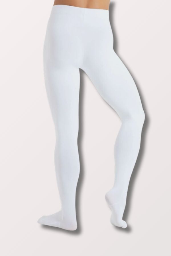 Capezio Men's Ultra Soft Footed Dance Tights in White Style 10361M at New York Dancewear Company