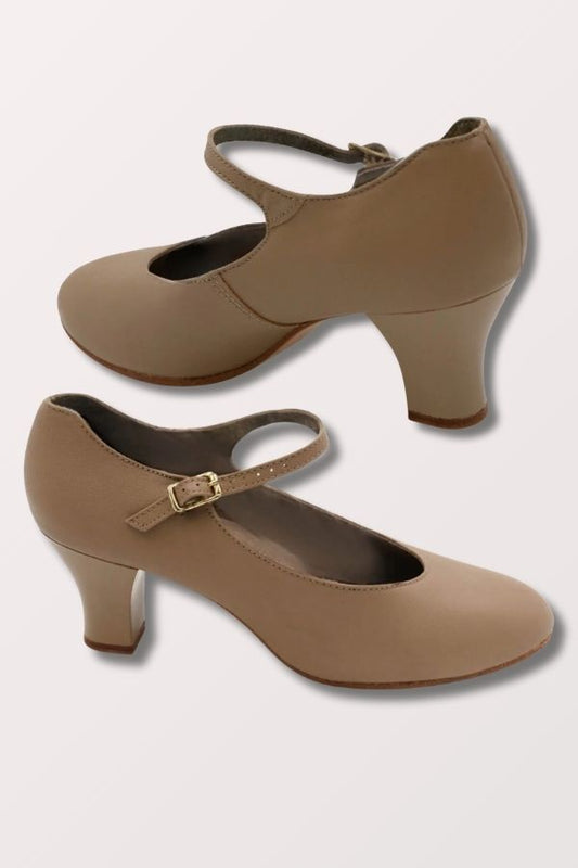 Capezio Student Footlight Character Shoes in Caramel Style 650 at New York Dancewear Company