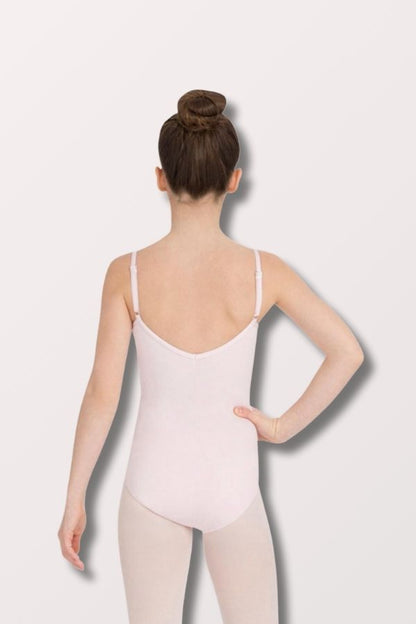 Children's Capezio Camisole Leotard with adjustable straps in pink back view at NY Dancewear