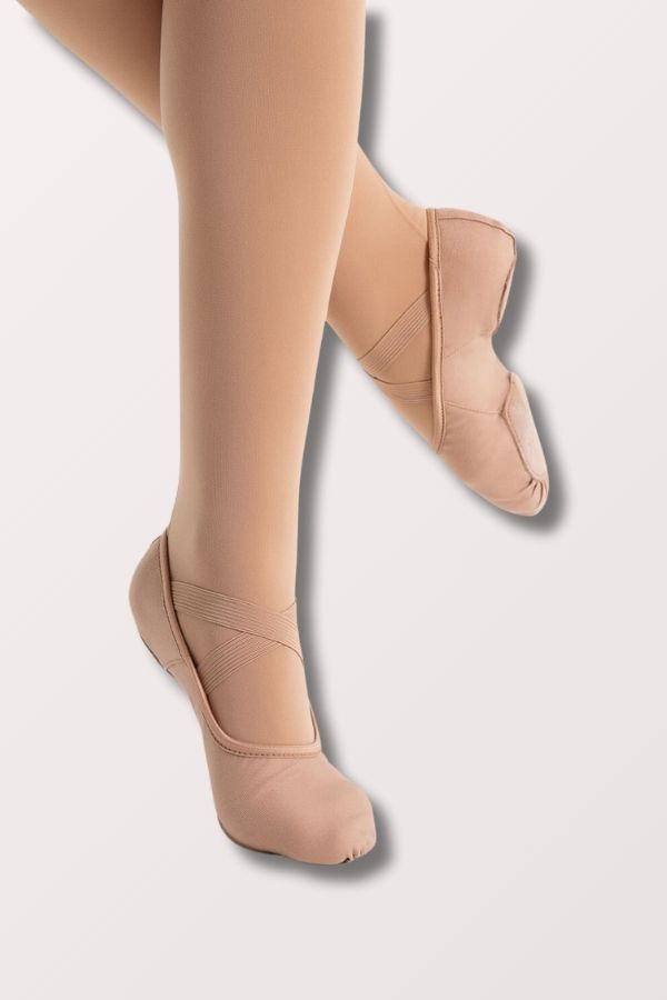 Capezio Children's Hanami Canvas Ballet Shoes in Light Suntan at NY Dancewear