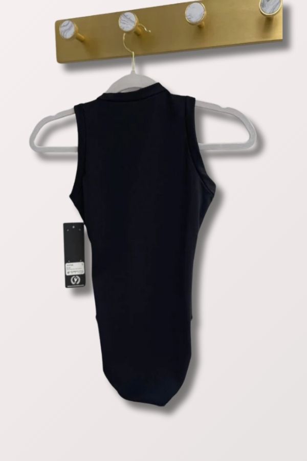 Eurotard Black Adult Wrap Front Tank Leotard Style 33794 at New York Dancewear Company