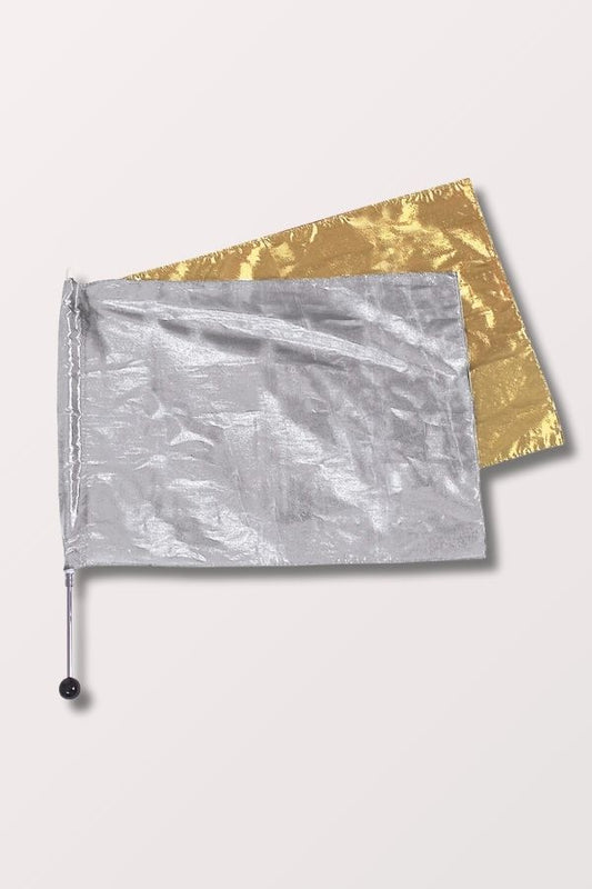 Eurotard Solid Metallic Dance Flag in Metallic Gold or Metallic Silver Style 13 Flag at New York Dancewear Company