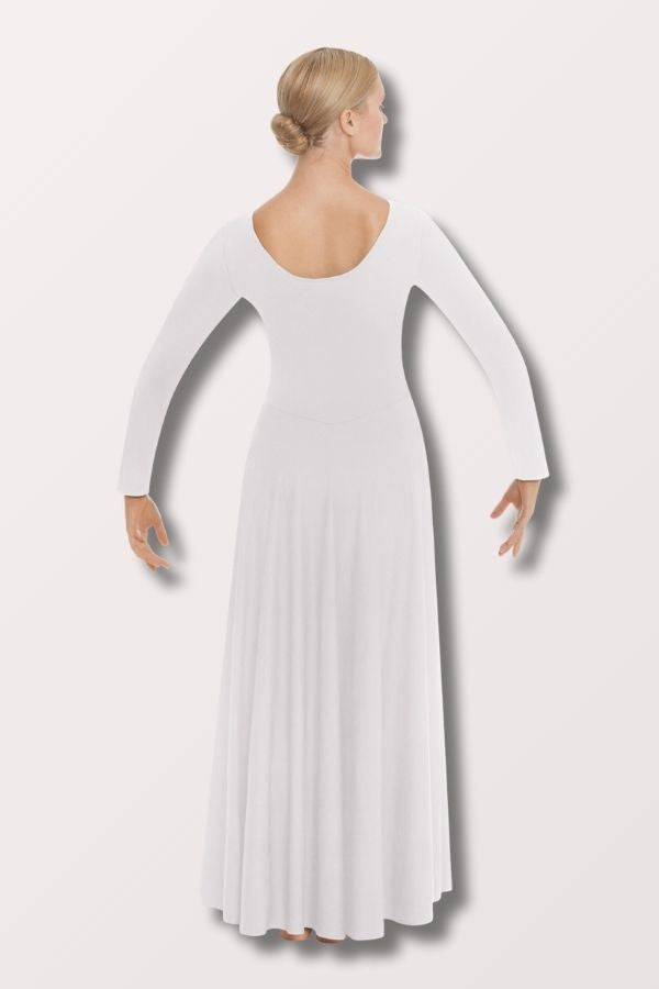 Eurotard Women's Simplicity Praise Dance Dress in White at NY Dancewear