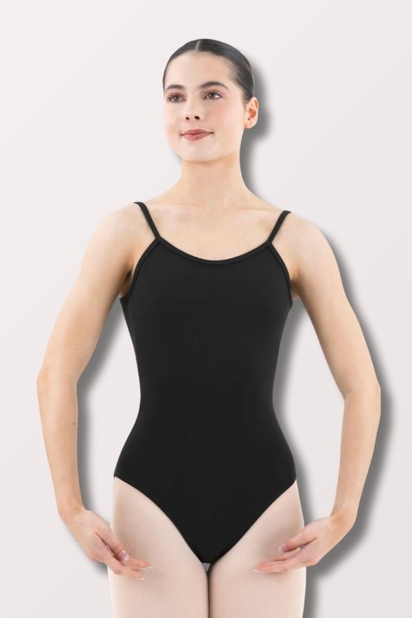 Eurotard women's Cotton Lycra Adjustable Strap Camisole Leotard in Black Style 10819 at New York Dancewear Company