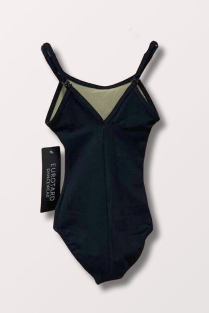 Eurotard Girls Cotton Lycra Adjustable Strap Camisole Leotard in Black Style 10819C at New York Dancewear Company