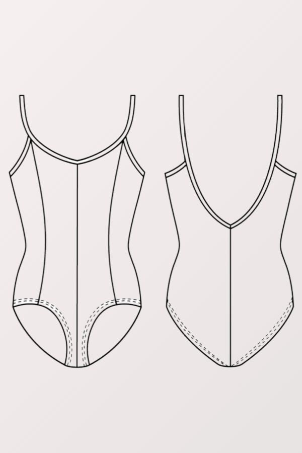 Girls Mirella Princess Seam Camisole Leotard Sketch at NY Dancewear