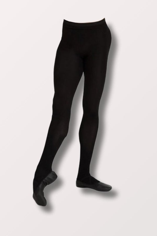 Capezio Mens MT11 Footed Dance Tights Back Seam in Black at NY Dancewear