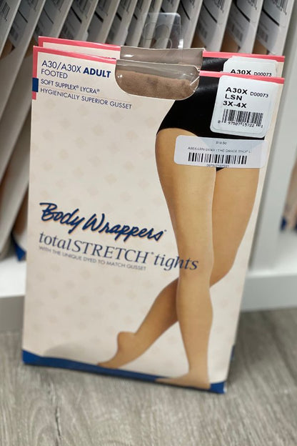 Plus Size TotalSTRETCH Seamless Footed Tights by Body Wrappers