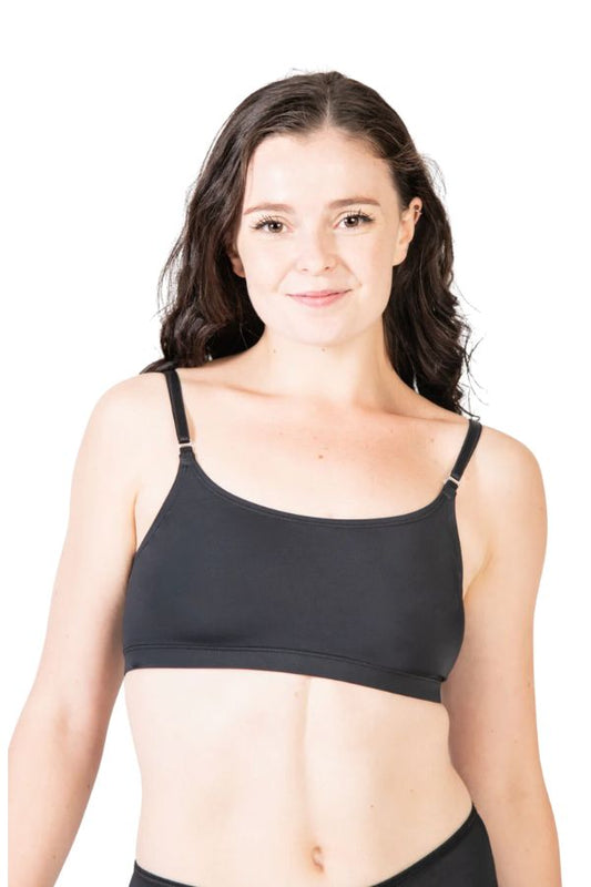 Childrens Pull On Bra in Black by Body Wrappers sold at NY Dancewear