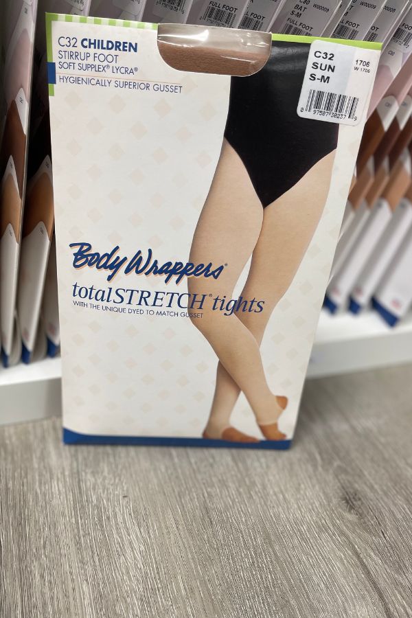 Children's TotalSTRETCH Seamless Stirrup Dance Tights by Body Wrappers