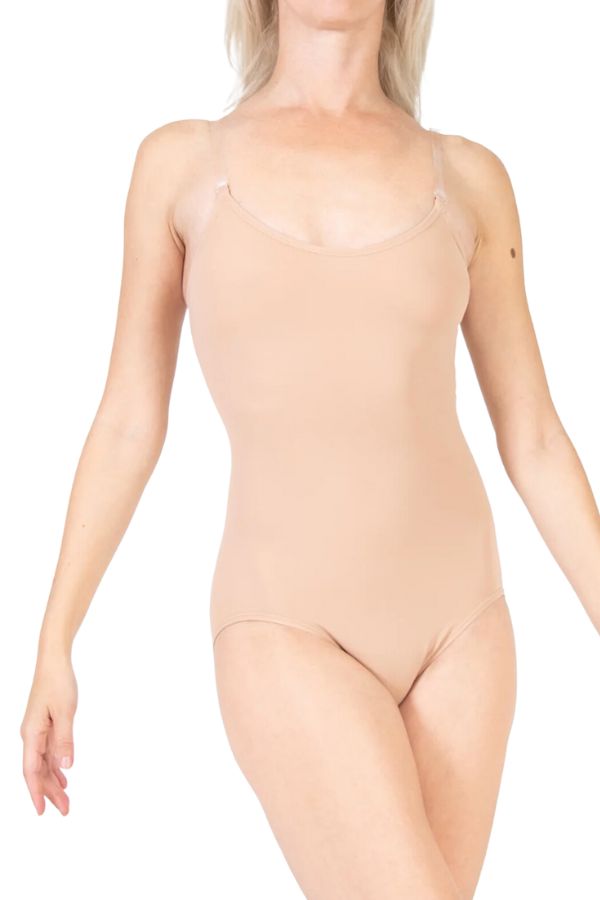 Girls Underwraps Multi point custom strap body liner leotard in nude by Body Wrappers sold at NY Dancwear