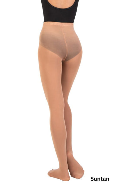 Plus Size TotalSTRETCH Seamless Footed Dance Tights by Body Wrappers in Suntan sold at NY Dancewear