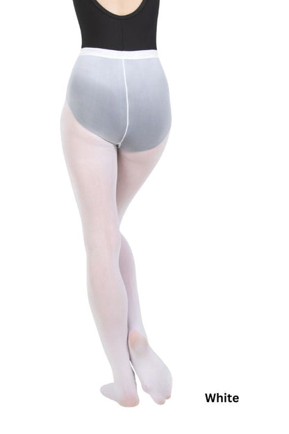 Plus Size TotalSTRETCH Seamless Footed Dance Tights by Body Wrappers in White sold at NY Dancewear