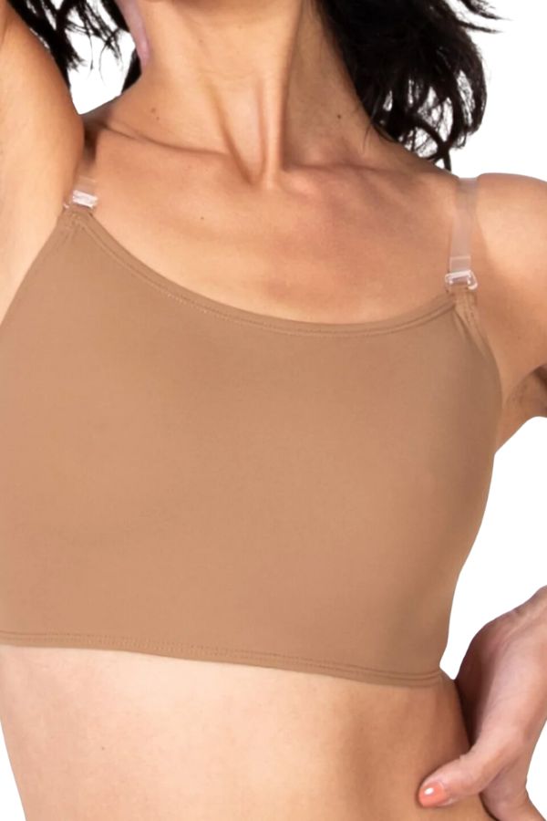 Underwraps Convertible Clear Back Bra by Body Wrappers in dark nude sold at NY Dancewear