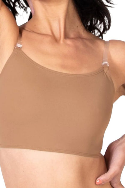 Underwraps Convertible Clear Back Bra by Body Wrappers in dark nude sold at NY Dancewear