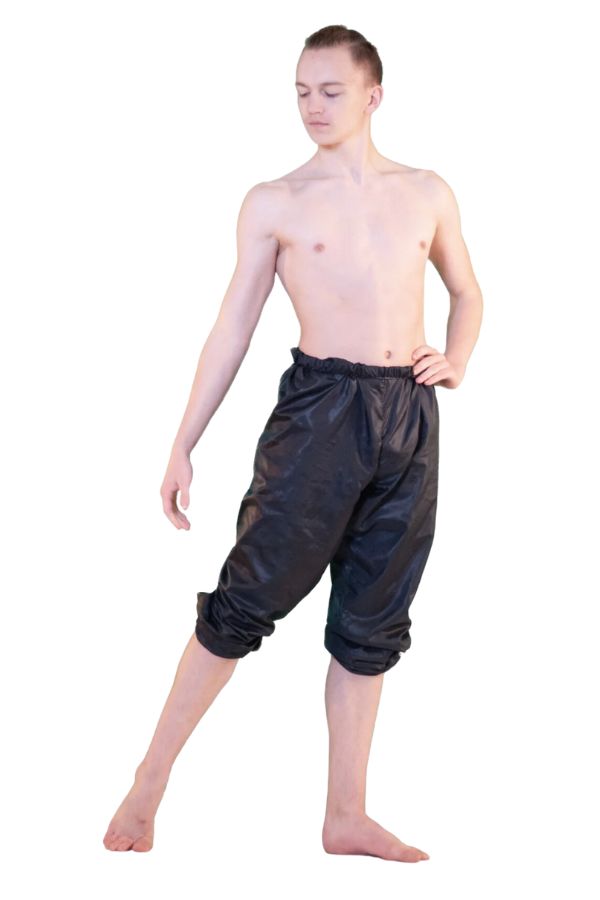 Youth unisex ripstop warmup dance pants by Body Wrappers in black sold at NY Dancewear