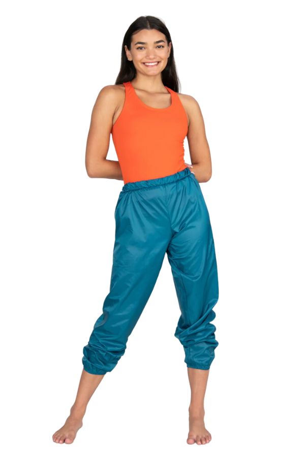 Youth unisex ripstop warmup dance pants by Body Wrappers in deep teal sold at NY Dancewear